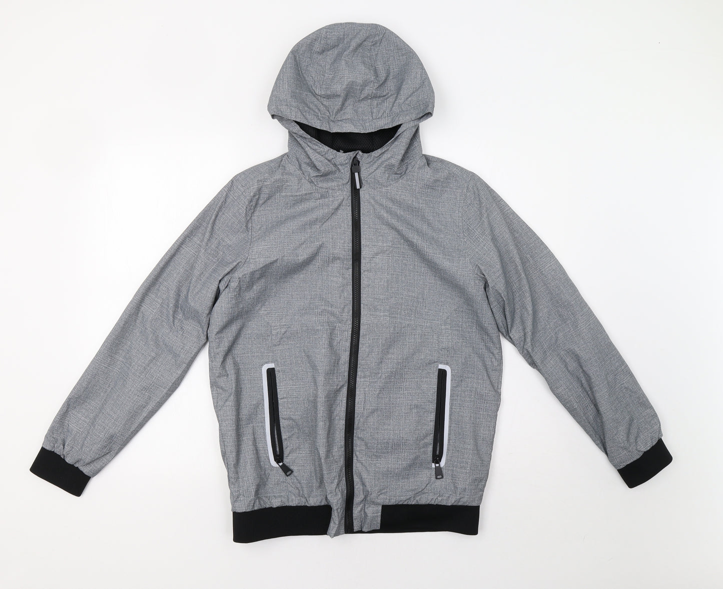 Primark Boys Grey   Windbreaker Jacket Size 13-14 Years