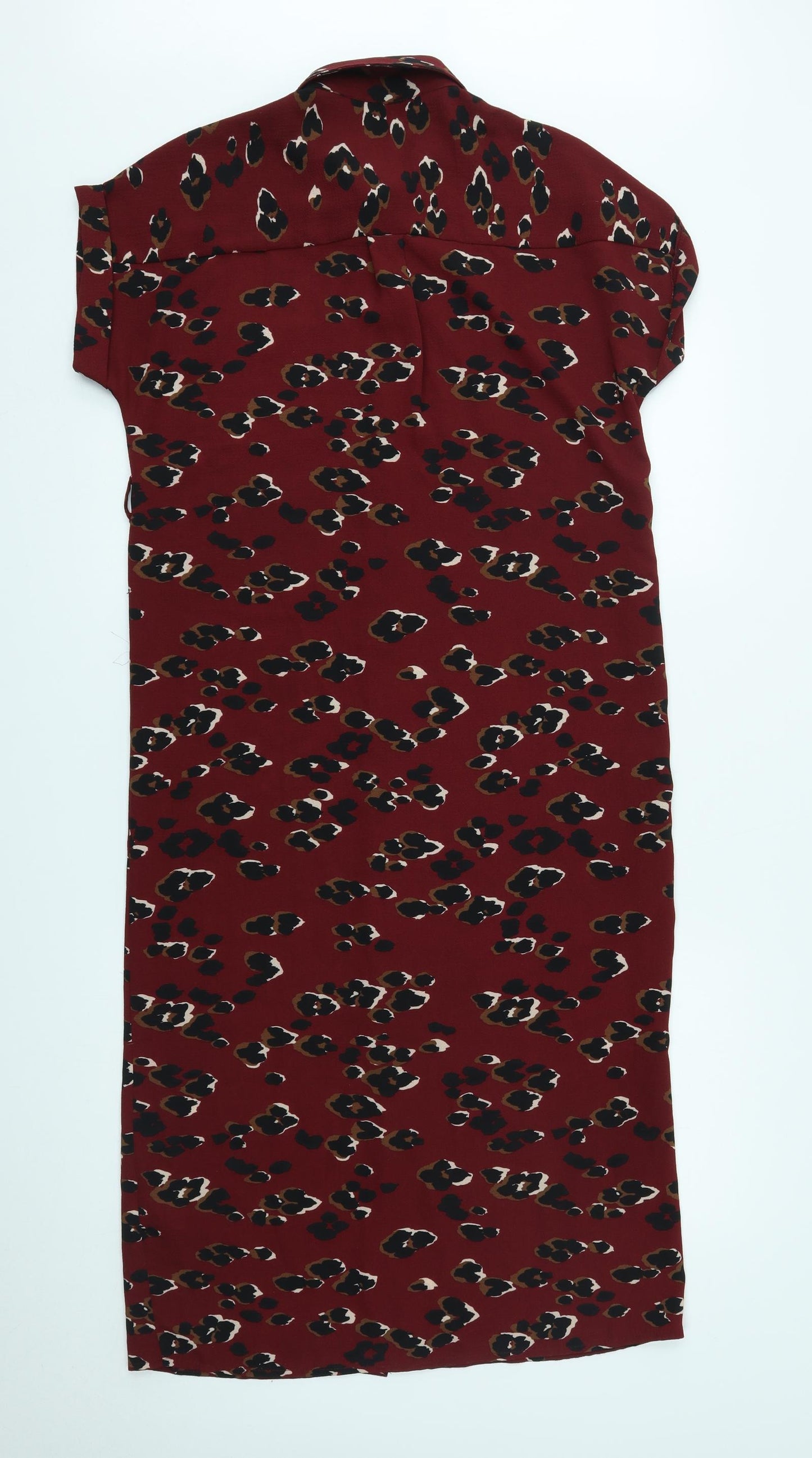 new lok Womens Red Animal Print  T-Shirt Dress  Size 8
