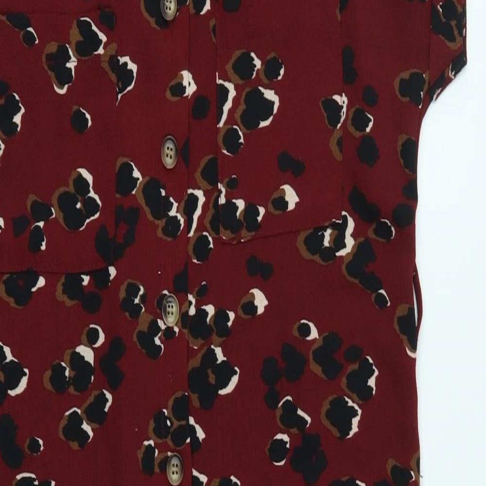 new lok Womens Red Animal Print  T-Shirt Dress  Size 8