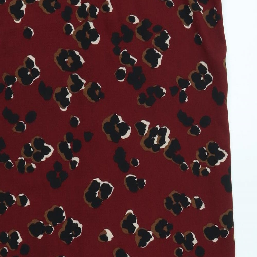 new lok Womens Red Animal Print  T-Shirt Dress  Size 8