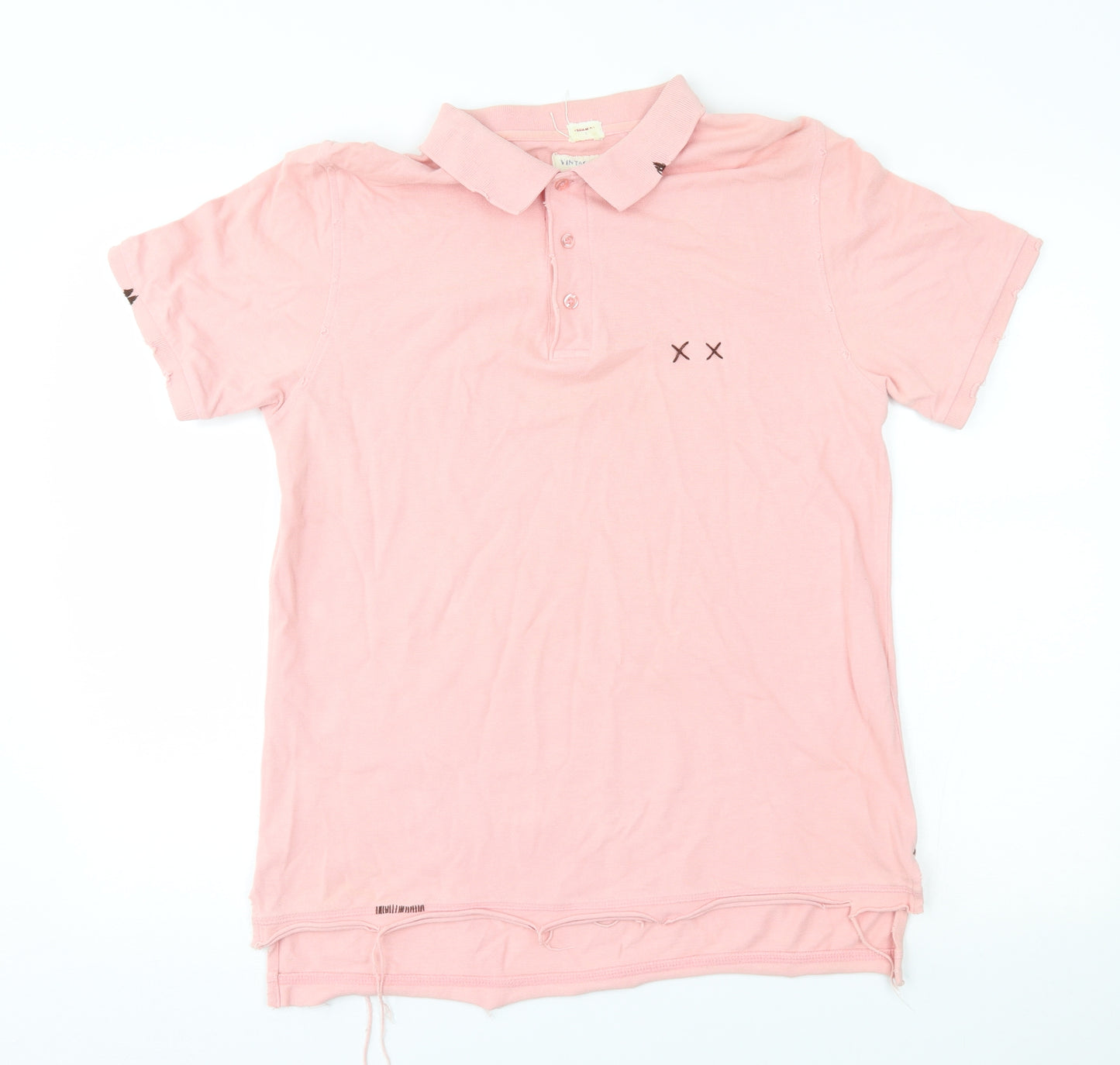 Vintage maac Mens Pink    Polo Size L  - distressed