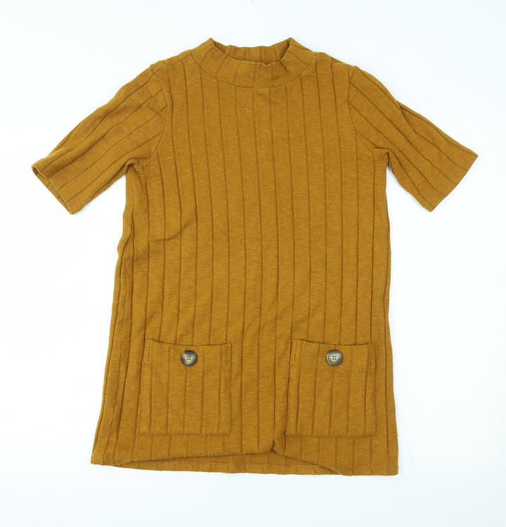 F&F Womens Gold   Tunic Jumper Size 8