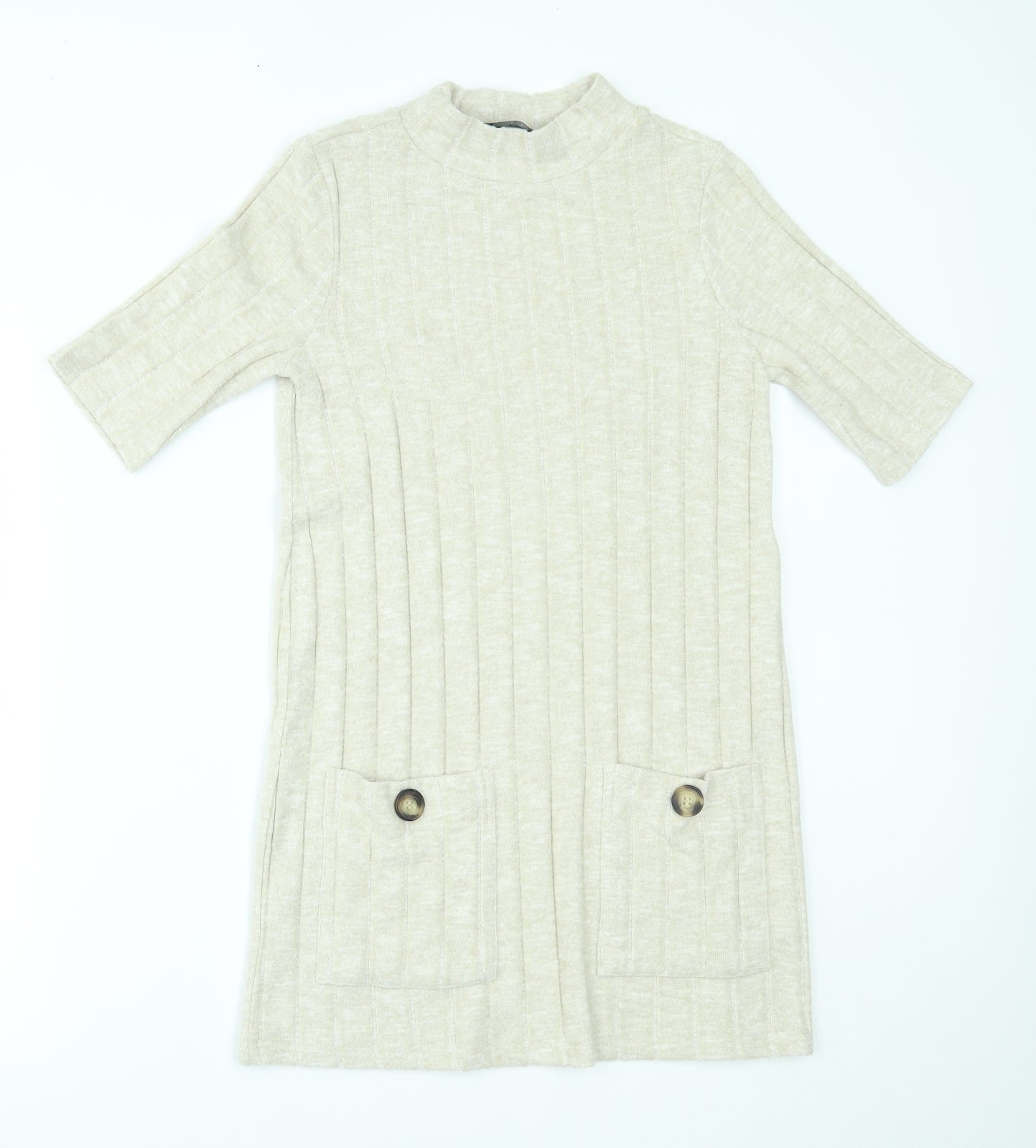 F&F Womens Beige   Tunic Jumper Size 8