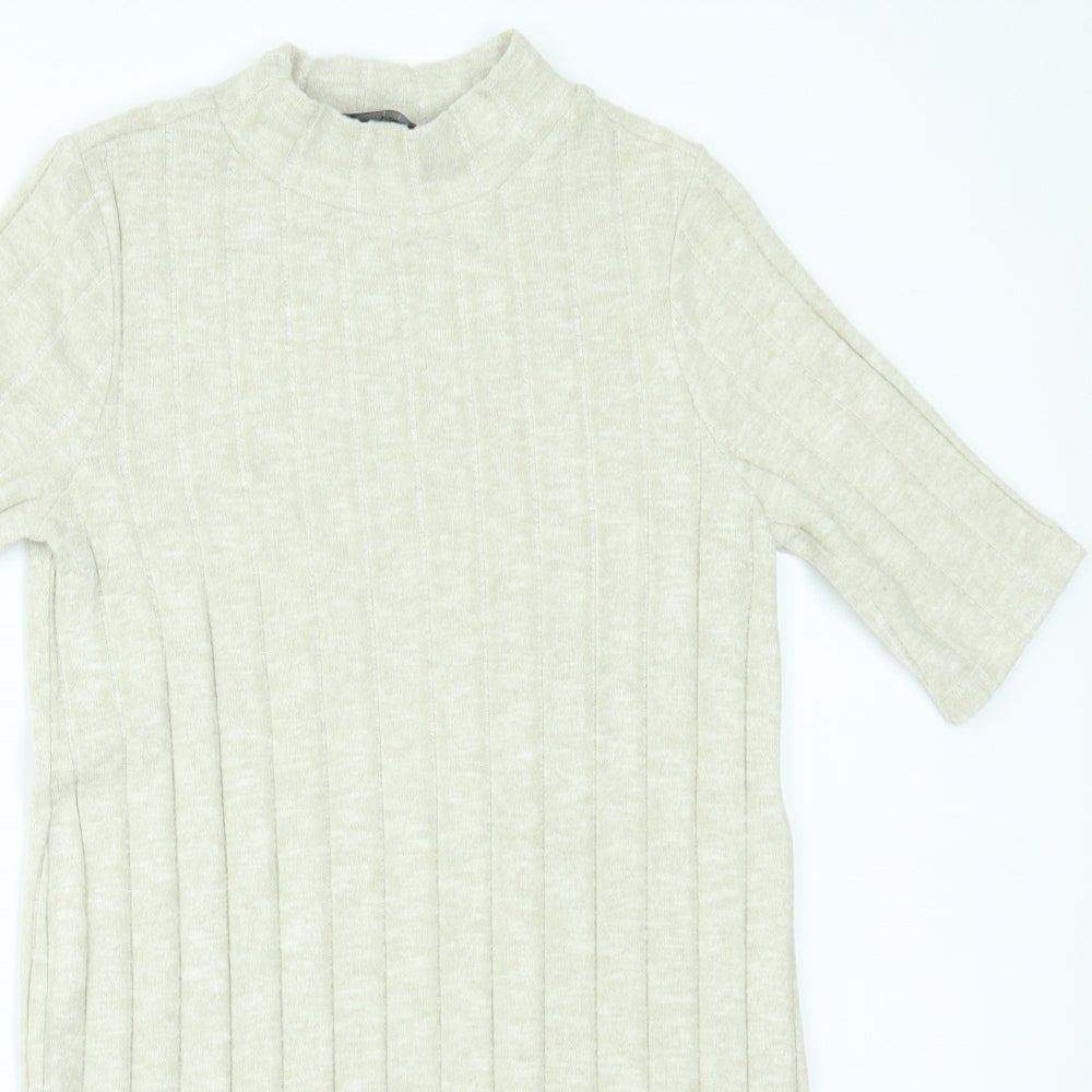 F&F Womens Beige   Tunic Jumper Size 8