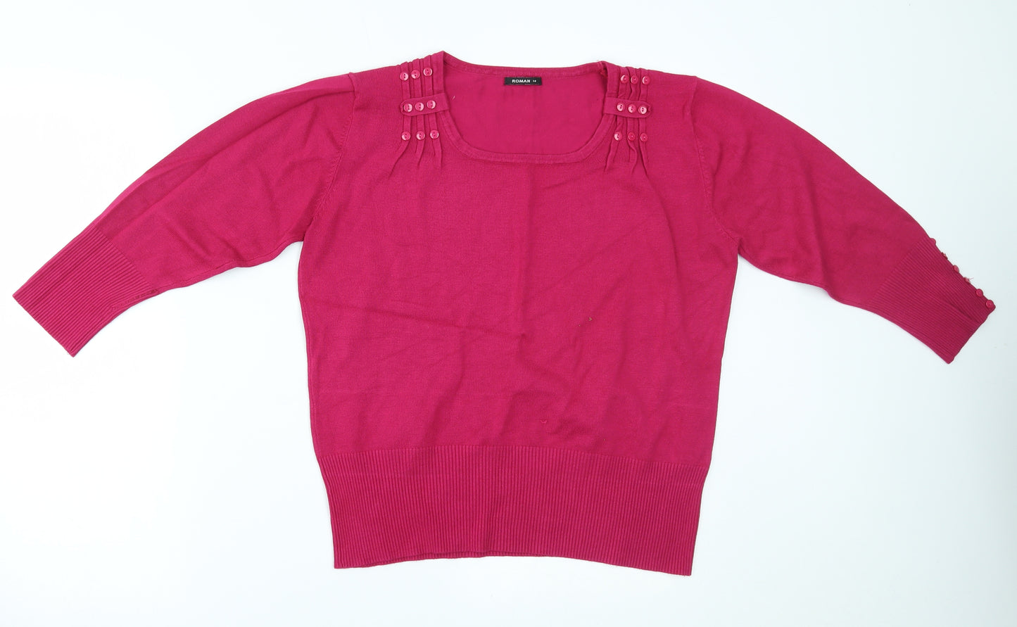 Roman Womens Pink   Pullover Jumper Size 14