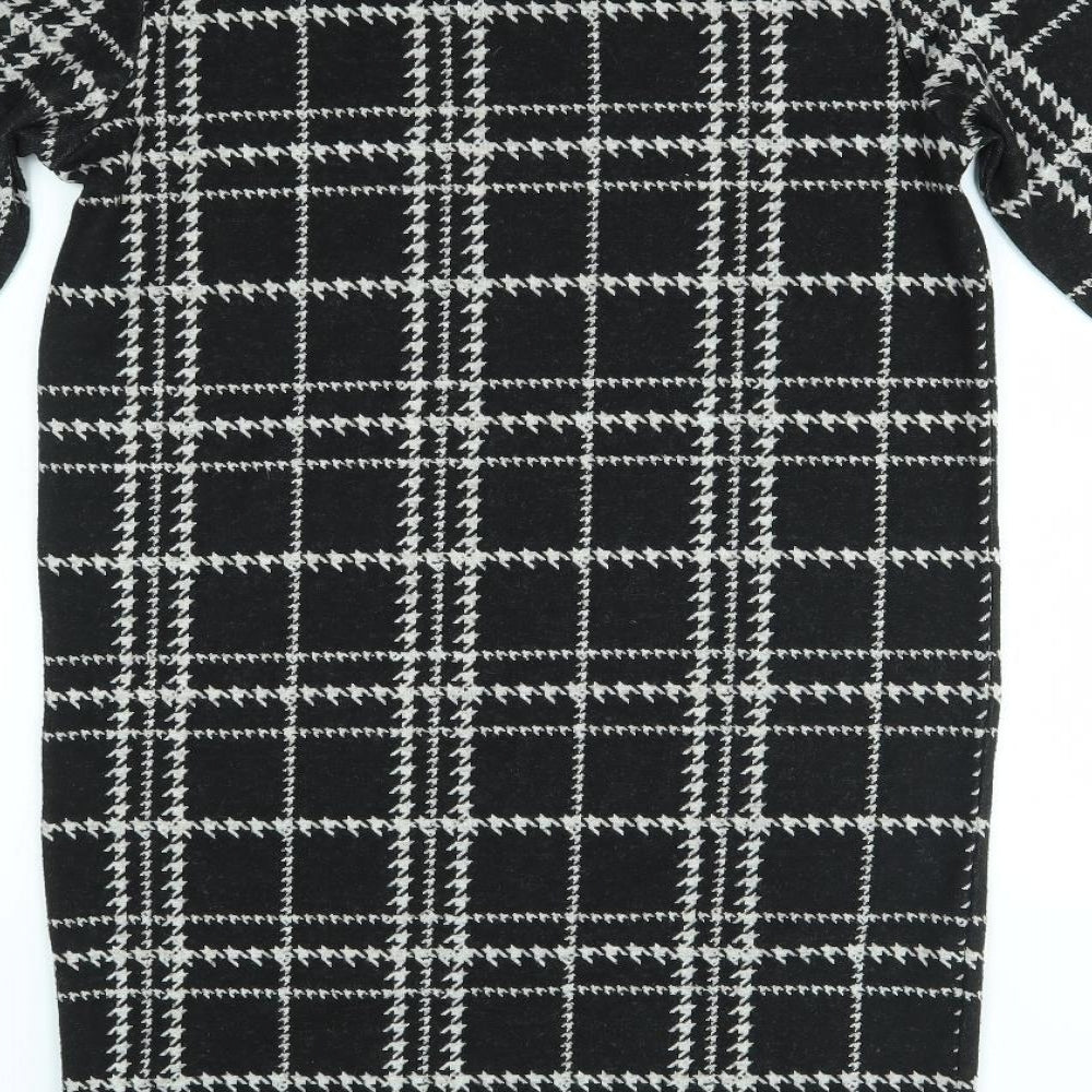 NEXT Womens Black Plaid  Jumper Dress  Size 10