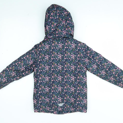Primark Girls Blue Flecked  Parka Coat Size 6-7 Years