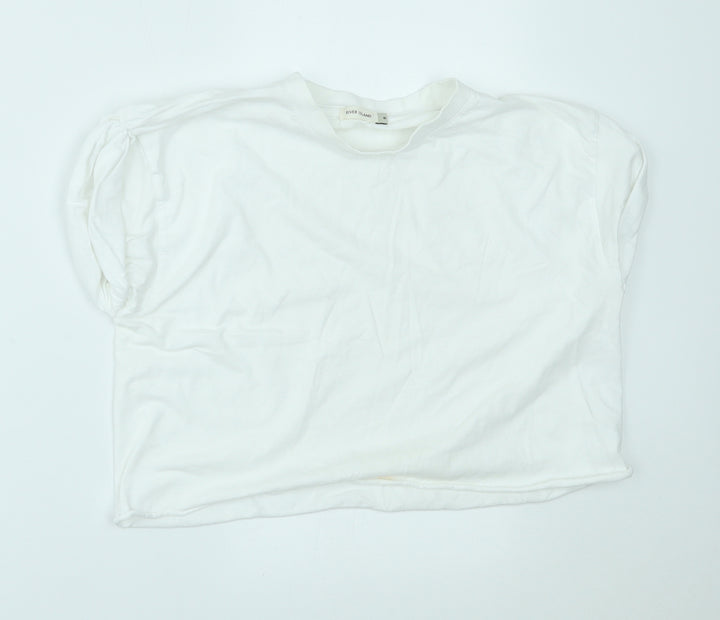 River Island Womens White   Basic Blouse Size 8