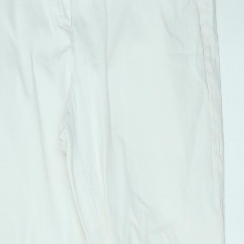 Wallis Womens White   Chino Trousers Size 12 L26 in