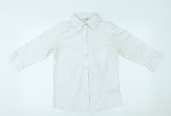 M&S Boys White Basic Polo Size 13-14 Years