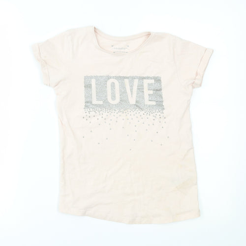 Primark Girls Pink   Basic T-Shirt Size 9-10 Years  - love