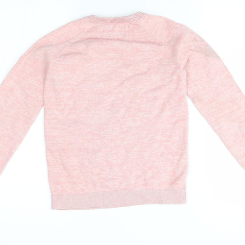 TU Girls Pink   Pullover Jumper Size 10 Years  - pug