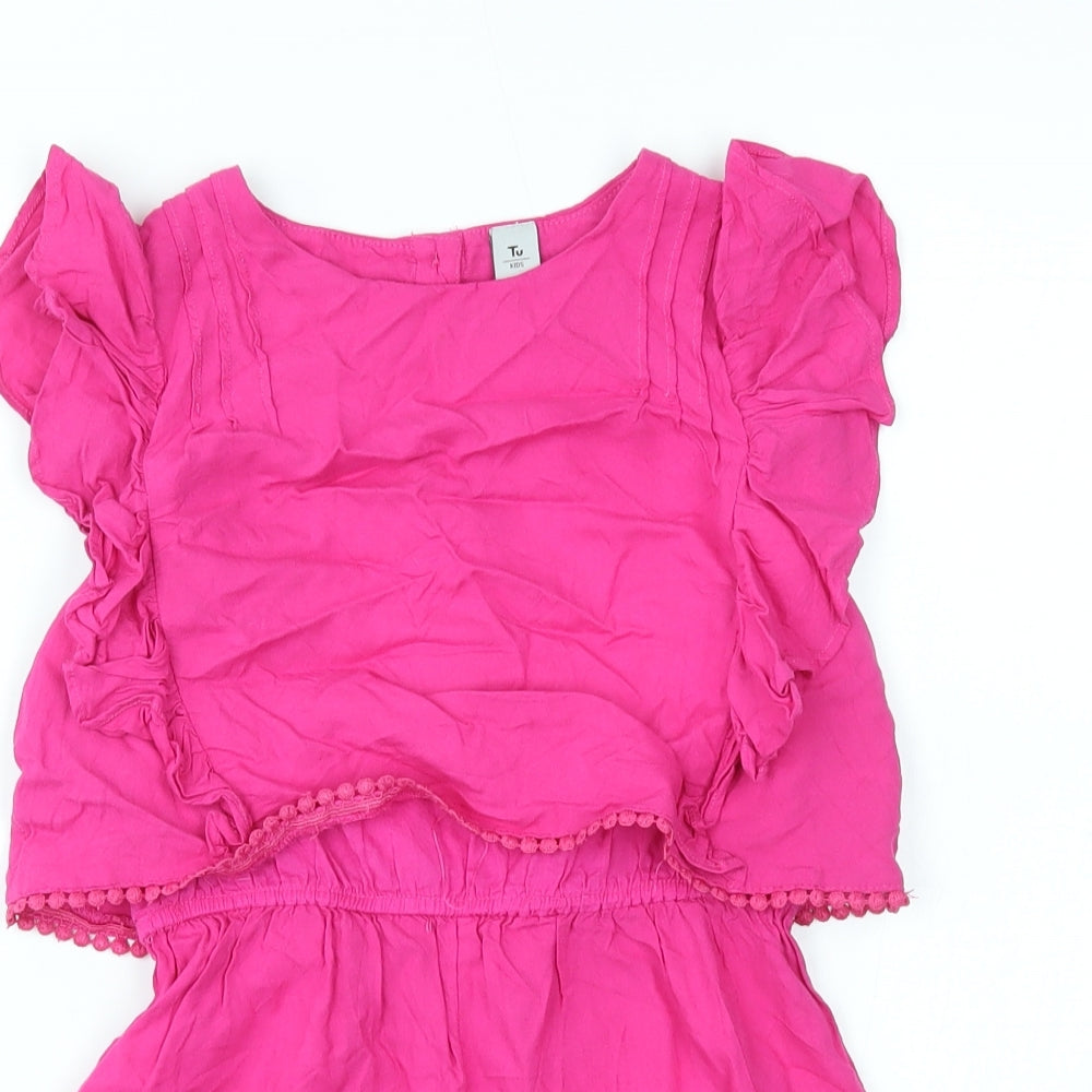 TU Girls Pink   Romper One-Piece Size 8 Years