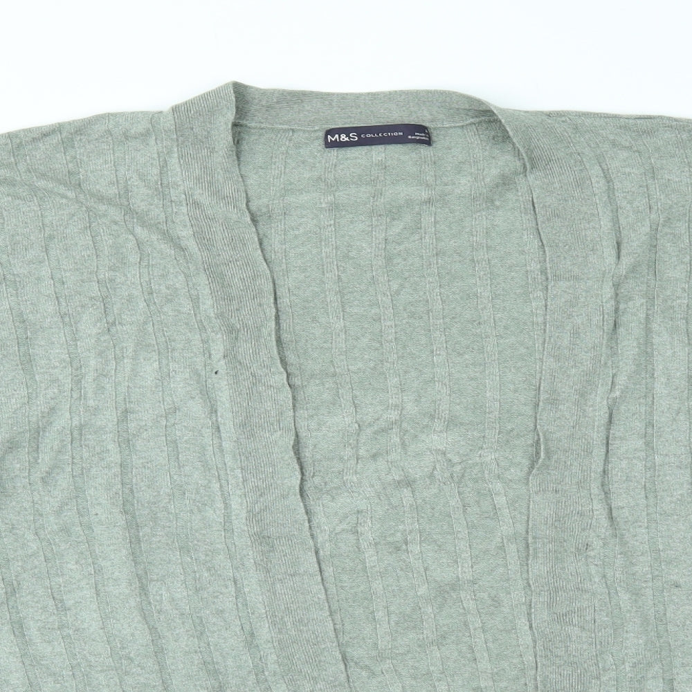 M&S Womens Green   Cardigan Jumper Size L