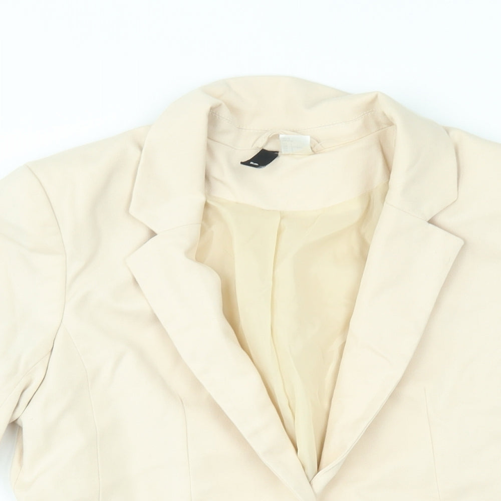 H&M Womens Beige   Jacket Blazer Size 12
