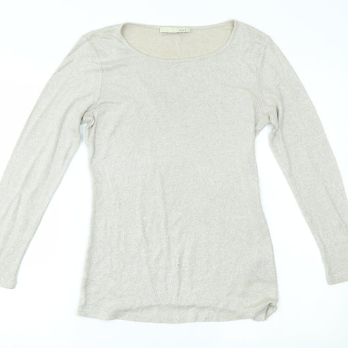Oui Womens Beige   Pullover Jumper Size 12