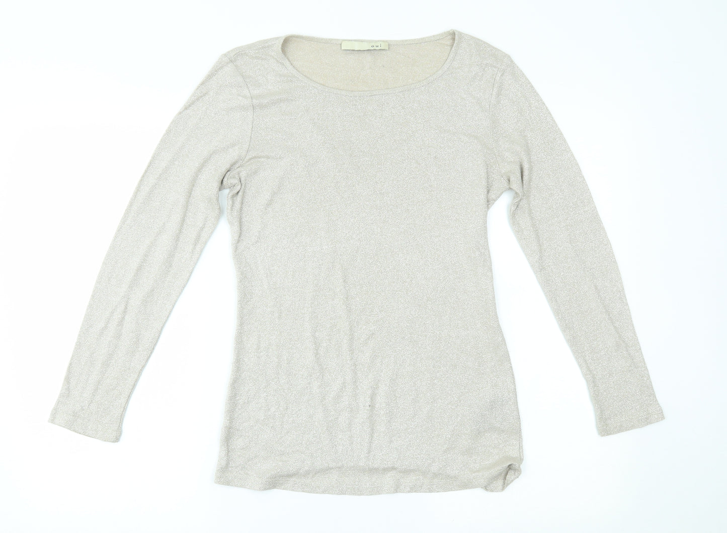 Oui Womens Beige   Pullover Jumper Size 12