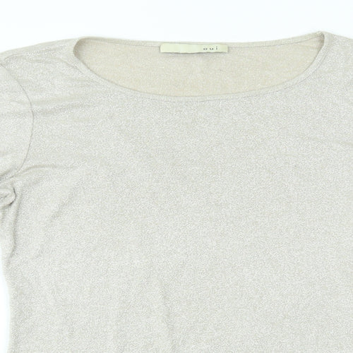 Oui Womens Beige   Pullover Jumper Size 12