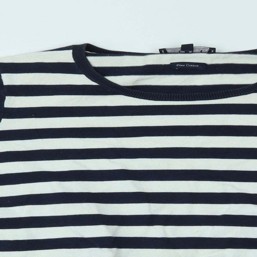 Tommy Hilfiger Womens Blue Striped  Pullover Jumper Size S