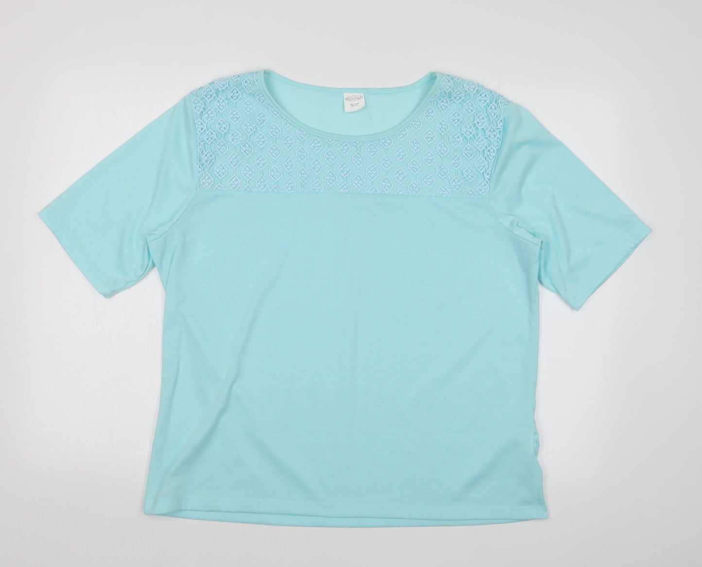 GABRIELLA VICENGA Womens Blue   Basic T-Shirt Size 16
