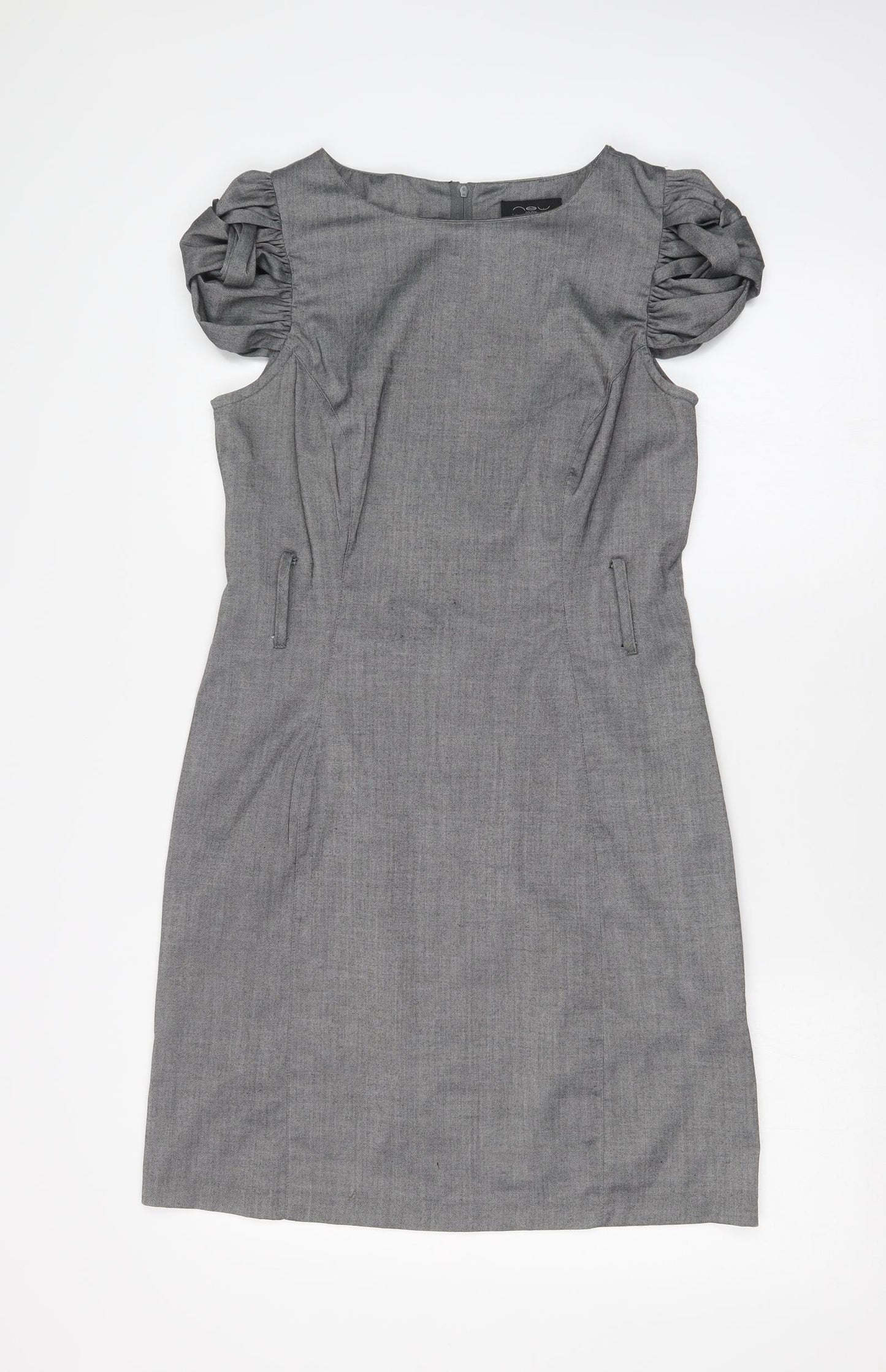 New Look Womens Grey   Pencil Dress  Size 12
