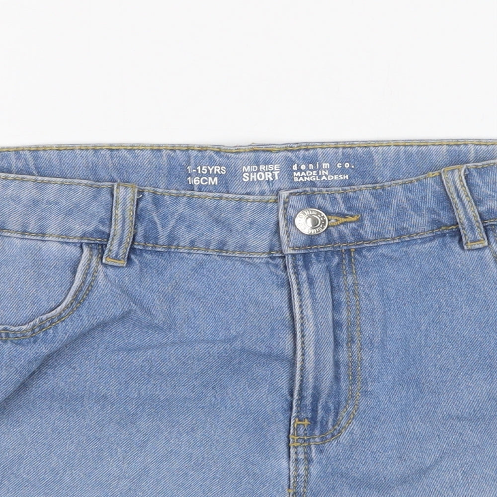 DENIM CO Girls Blue   Hot Pants Shorts Size 14-15 Years