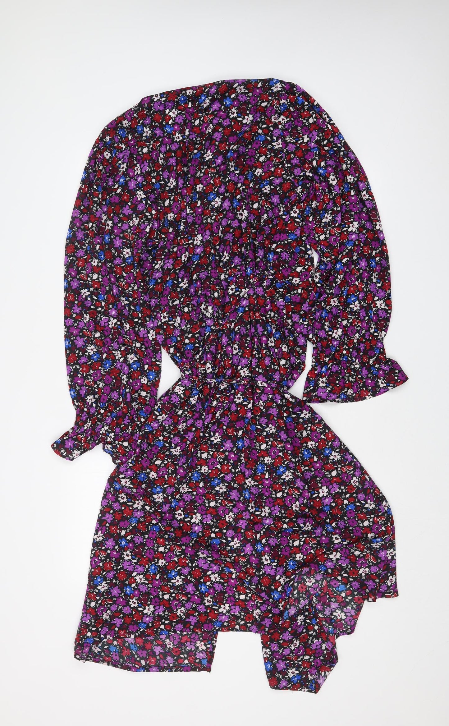 Quiz Womens Multicoloured Floral  Wrap Dress  Size 14