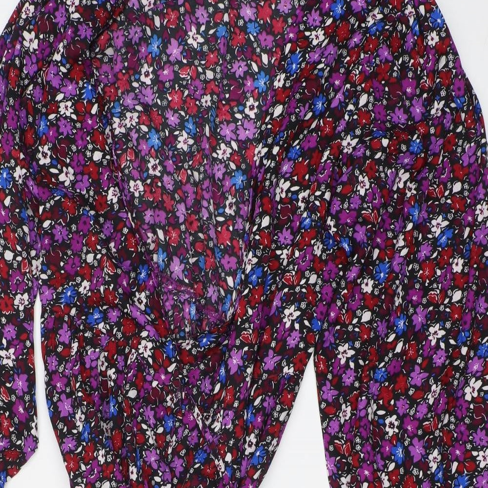 Quiz Womens Multicoloured Floral  Wrap Dress  Size 14