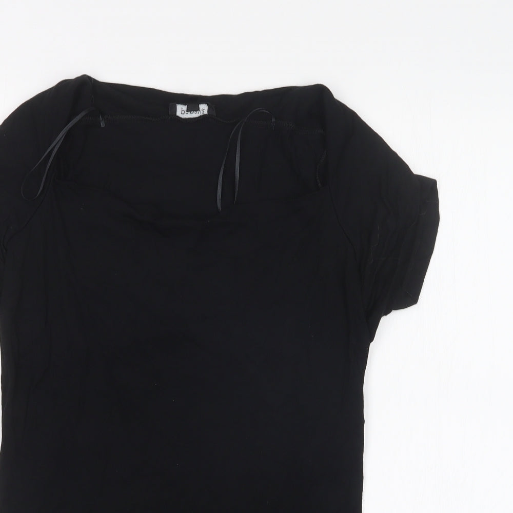 Papaya Womens Black   Basic T-Shirt Size 12