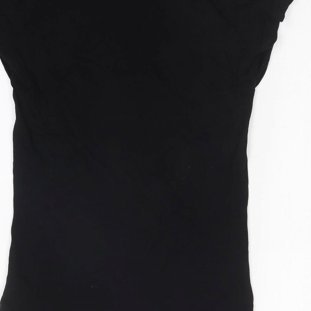 Papaya Womens Black   Basic T-Shirt Size 12