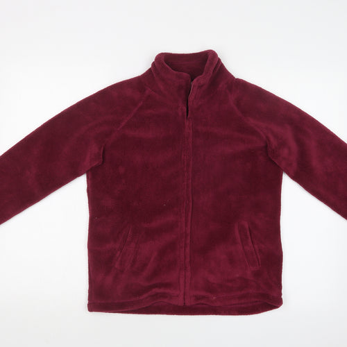 NIGHT&DAY Womens Purple  Fleece Full Zip Jumper Size M