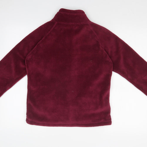 NIGHT&DAY Womens Purple  Fleece Full Zip Jumper Size M