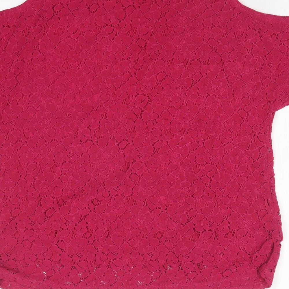 Peacocks Womens Pink Floral  Basic T-Shirt Size 14