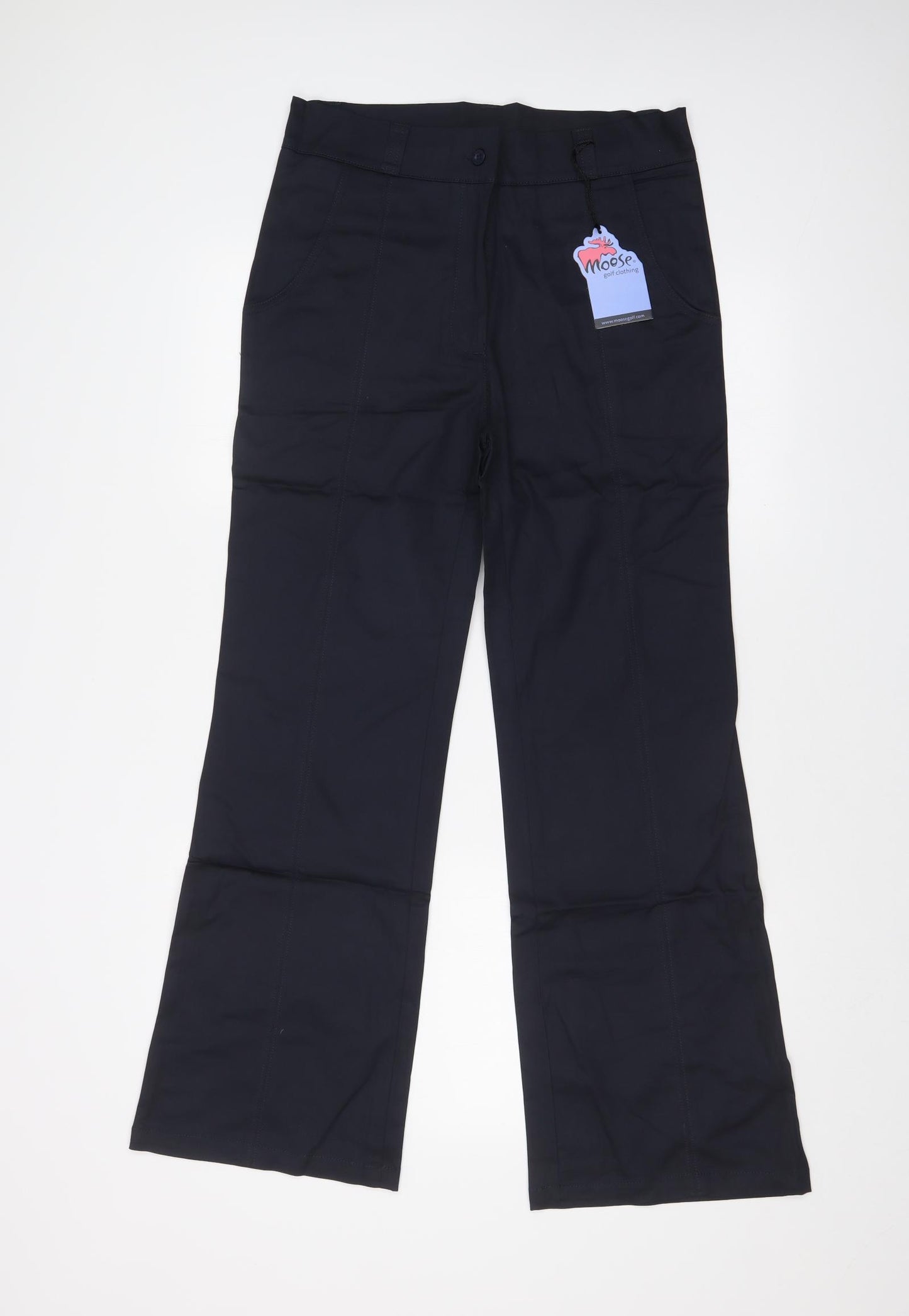 MOOSE GOLF Womens Blue    Trousers Size 14 L29 in