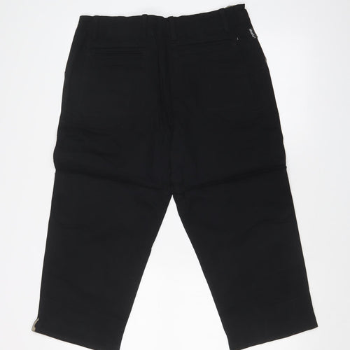 MOOSE GOLF Womens Black   Cropped Trousers Size 16 L21 in