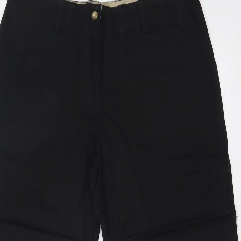 MOOSE GOLF Womens Black   Cropped Trousers Size 16 L21 in