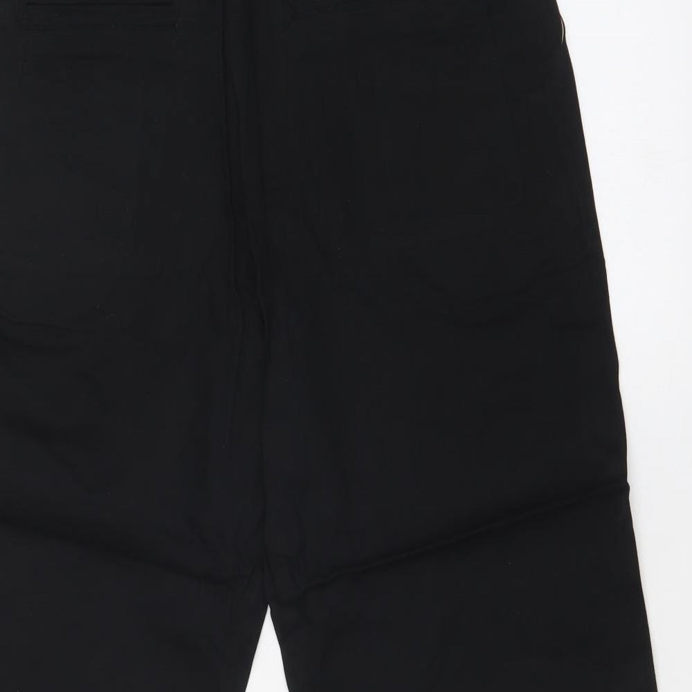 MOOSE GOLF Womens Black   Cropped Trousers Size 16 L21 in