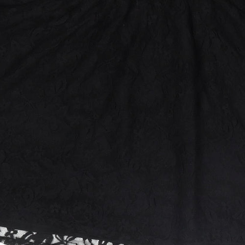 Atmosphere Womens Black Floral  Basic T-Shirt Size 6