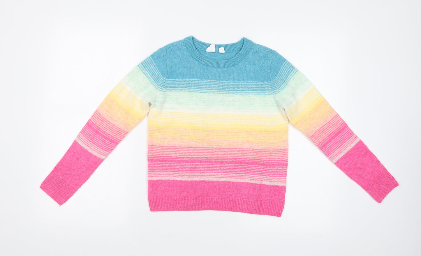 Gap Girls Multicoloured Striped  Pullover Sweatshirt Size M