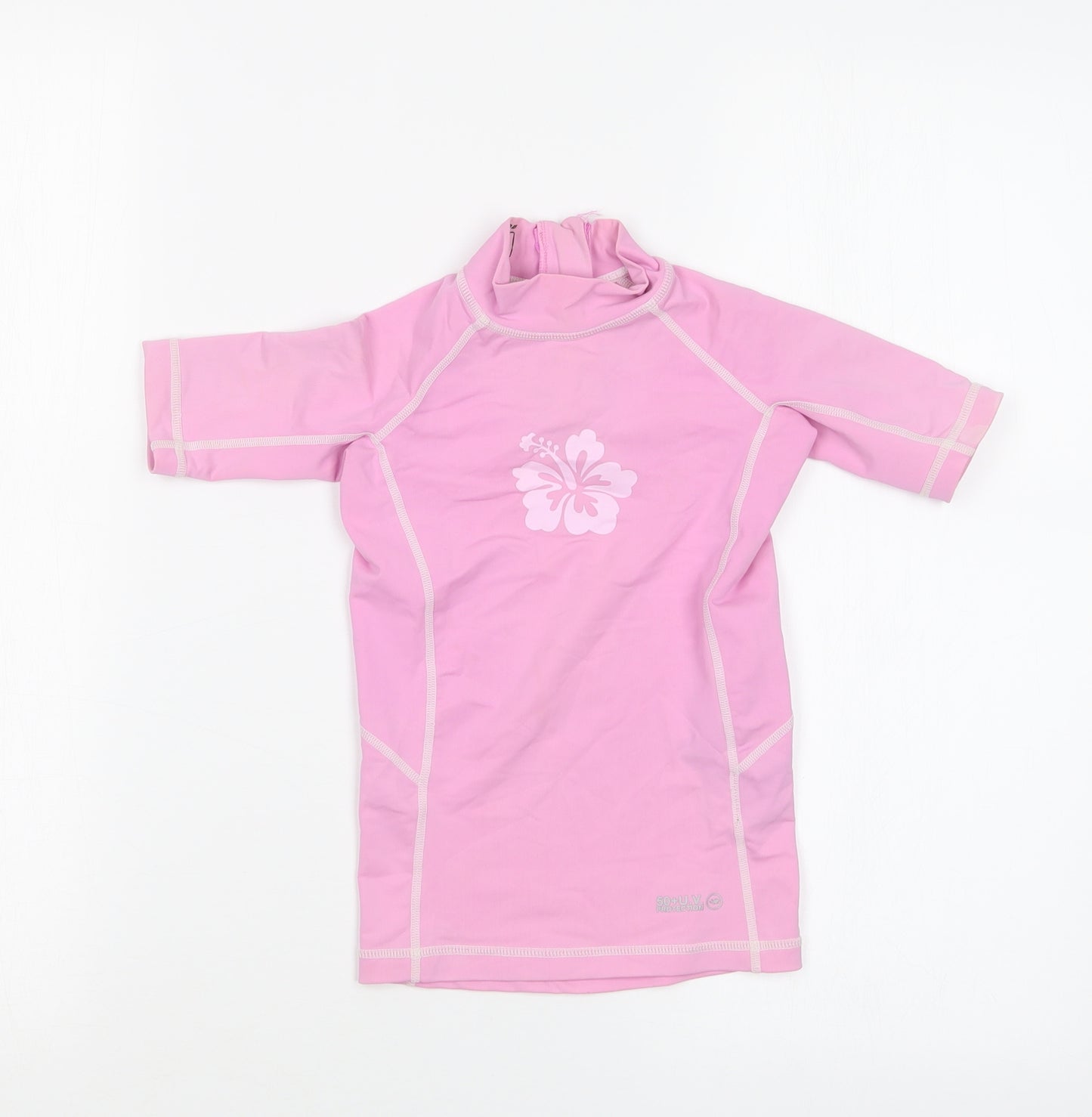 Hot Tuna Girls Pink   Basic T-Shirt Size 5-6 Years  - SWIMMING TOP