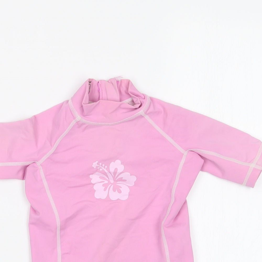 Hot Tuna Girls Pink   Basic T-Shirt Size 5-6 Years  - SWIMMING TOP