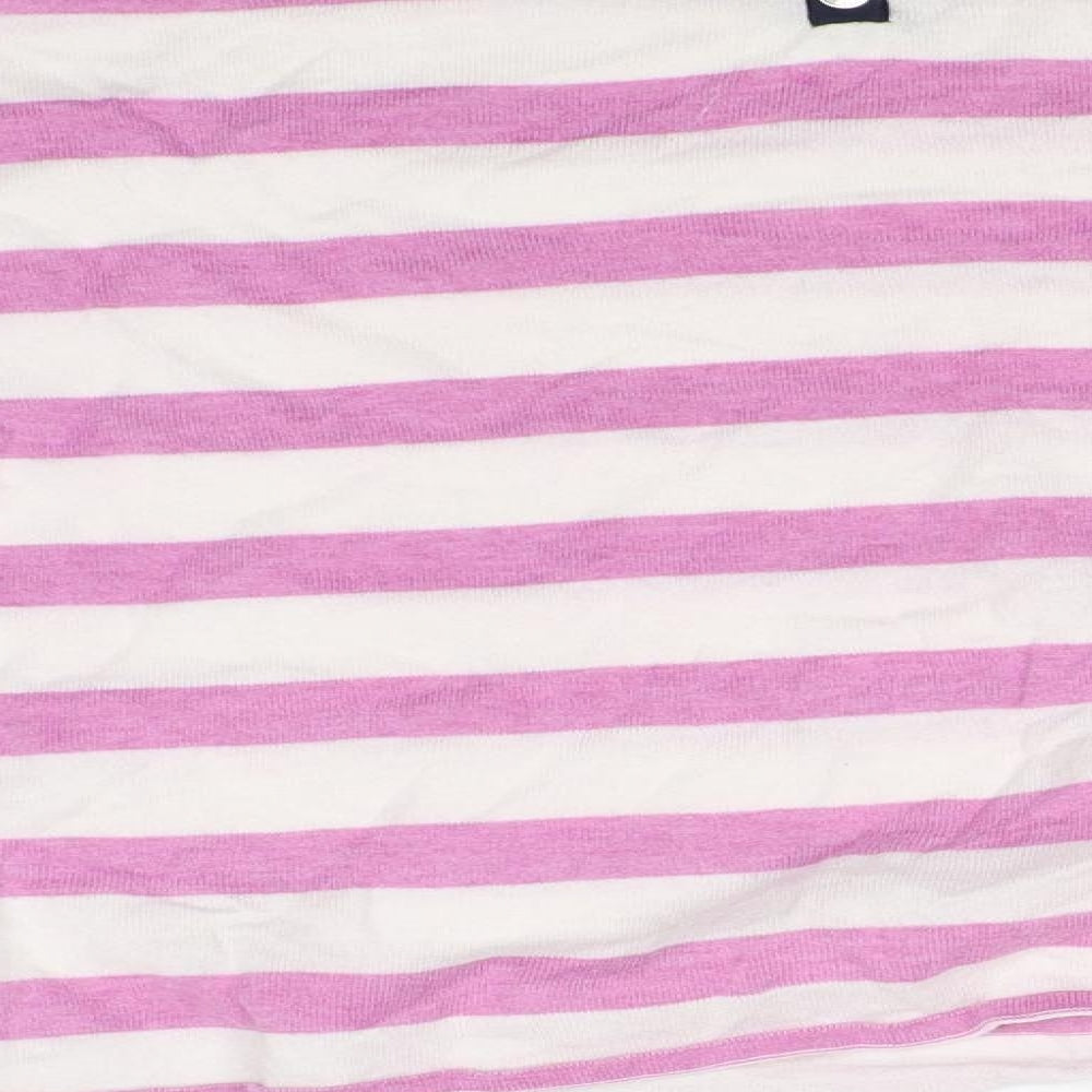 M&S Girls Multicoloured Striped  Basic T-Shirt Size 8-9 Years