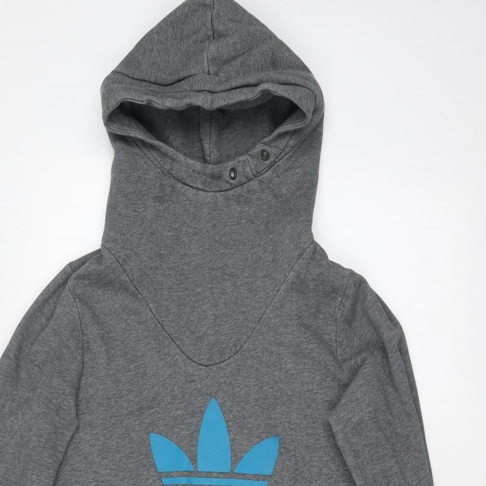 adidas Womens Grey   Pullover Hoodie Size 10