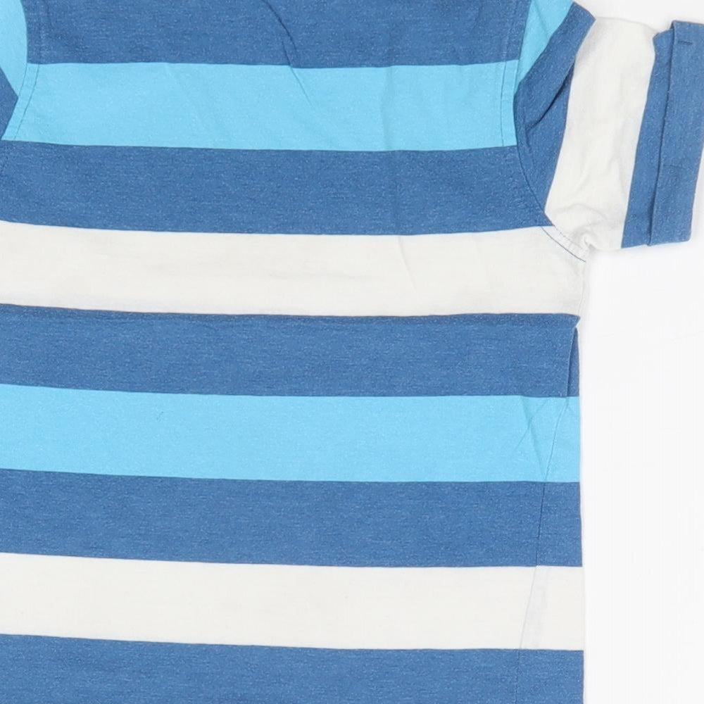 George Boys Blue Striped  Basic T-Shirt Size 3-4 Years
