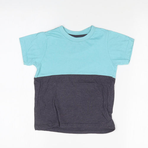 HULLABALOO Boys Multicoloured Colourblock  Basic T-Shirt Size 4-5 Years