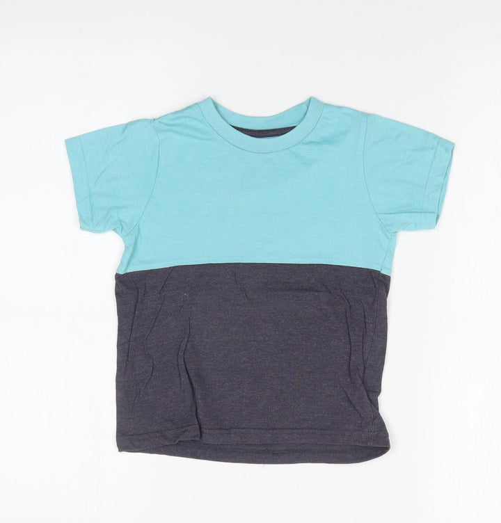 HULLABALOO Boys Multicoloured Colourblock  Basic T-Shirt Size 4-5 Years