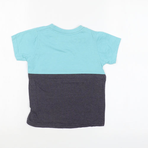 HULLABALOO Boys Multicoloured Colourblock  Basic T-Shirt Size 4-5 Years