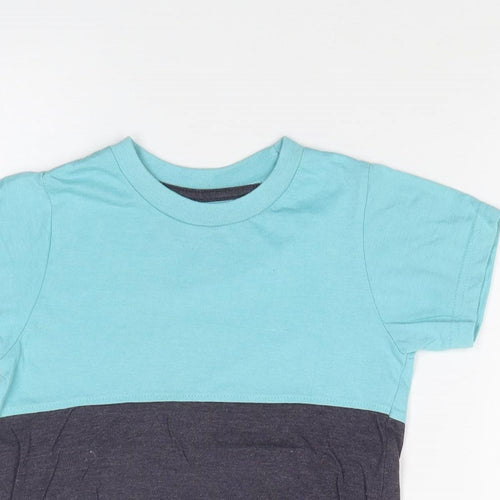 HULLABALOO Boys Multicoloured Colourblock  Basic T-Shirt Size 4-5 Years