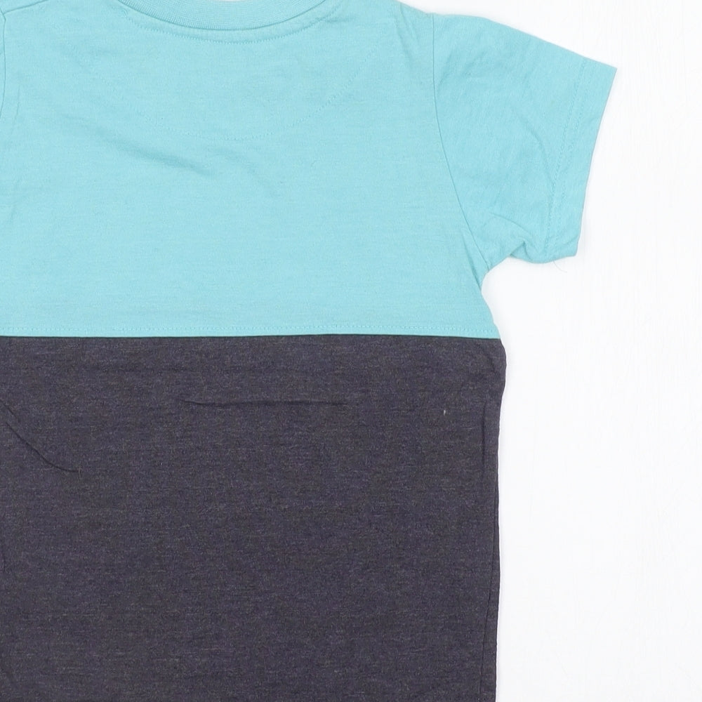 HULLABALOO Boys Multicoloured Colourblock  Basic T-Shirt Size 4-5 Years