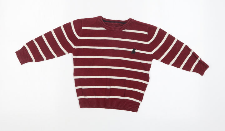 Primark Boys Multicoloured Striped Pullover Sweatshirt Size 2-3 Years